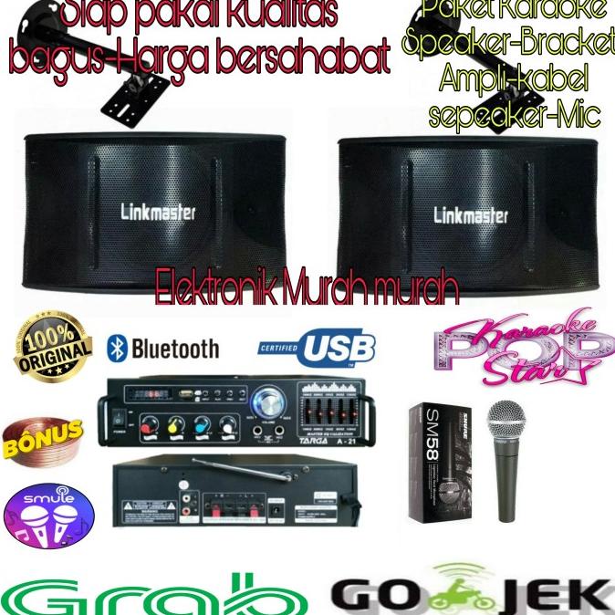 Paket Karaoke Speaker linkmaster / speaker karaoke rumahan / cafe