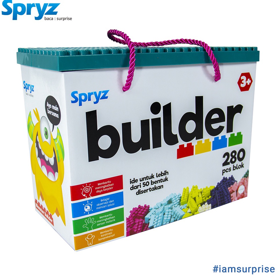 [PRODUK-KCDYV34] Spryz Builder Mainan Bricks Block 280 pcs Ready Stock