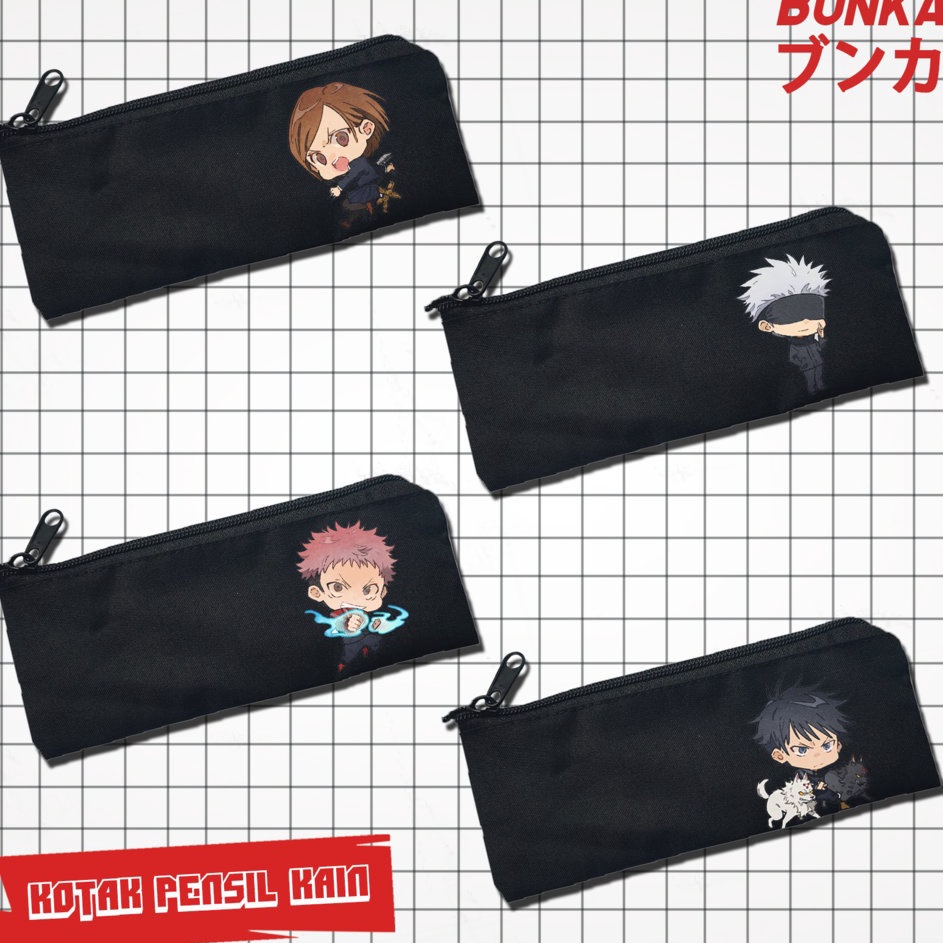 

YYRN6322 ✔✔SALE✔✔ Pouch Tempat Pensil Anime Jujutsu Kaisen Murah Bahan Kain Souvenir Pernikahan Bisa Bayar Ditempat cod