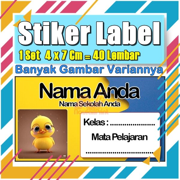 

Stiker Label Nama Buku Pelajaran Anak Karakter Hewan Lucu Cute Murah Sticker Kecil Banyak 20 Lembar Anime Vol-25