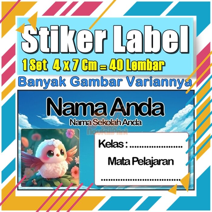 

Stiker Label Nama Buku Pelajaran Anak Karakter Hewan Lucu Cute Murah Sticker Kecil Banyak 20 Lembar Anime Vol-374