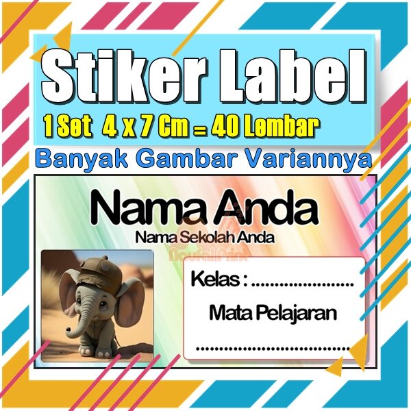 

Stiker Label Nama Buku Pelajaran Anak Karakter Hewan Lucu Cute Murah Sticker Kecil Banyak 20 Lembar Anime Vol-488