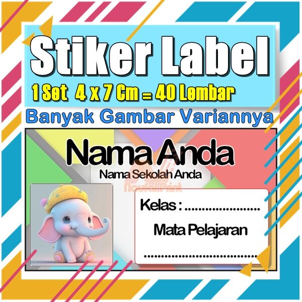 

Stiker Label Nama Buku Pelajaran Anak Karakter Hewan Lucu Cute Murah Sticker Kecil Banyak 20 Lembar Anime Vol-546
