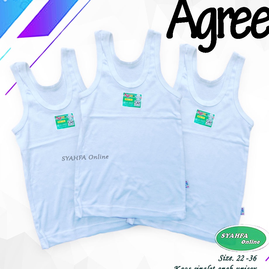 MLWG5710 sCODs  Singlet Kaos Dalam Anak AGREE KIDS ST 04 | singlet agree anak / Kaos Dalam Anak Jumb