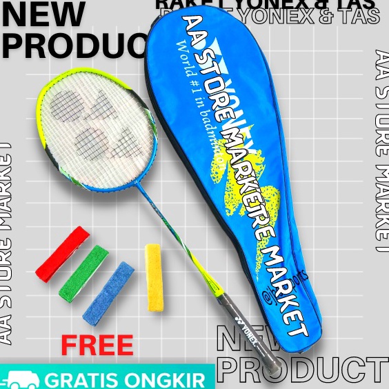 ➽ ( FREE ONGKIR ) RAKET YONEX LOKAL 22 LBS RAKET & TAS RAKET SENYAWA FREE GRIP ✣ Z ♥
