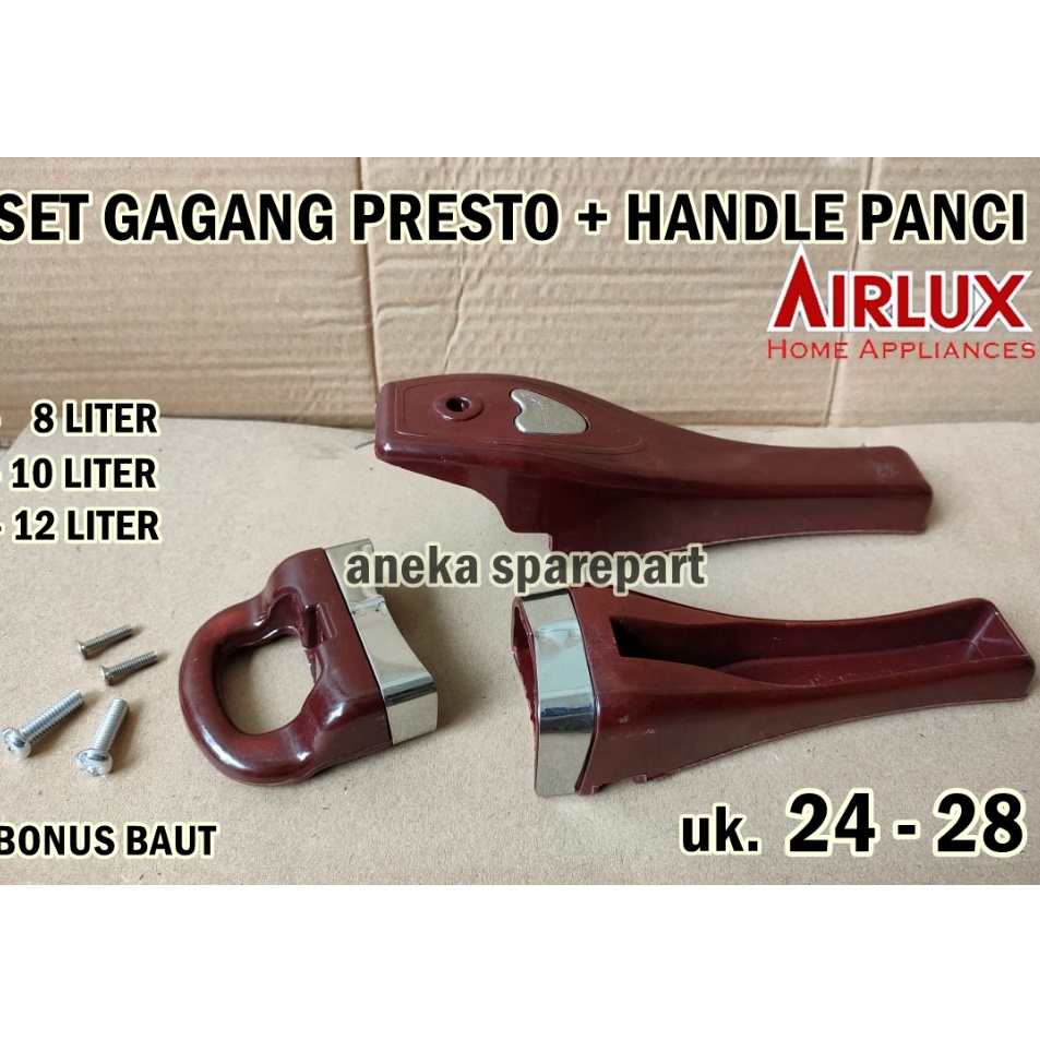 Diskon PAKET SET GAGANG PRESTO AIRLUX 24 - 28 PLUS HANDLE PANCI ORIGINAL i Special Edition ★★.