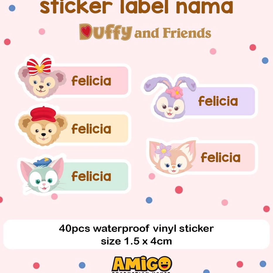 

Ø D 9982 Stiker Label Nama Anak Disney Duffy Peppa Pig Sesame Street Toy Story Roblox Super Mario Bros lucu sticker karakter sticker buku Terbaru 3.3 ﾏ