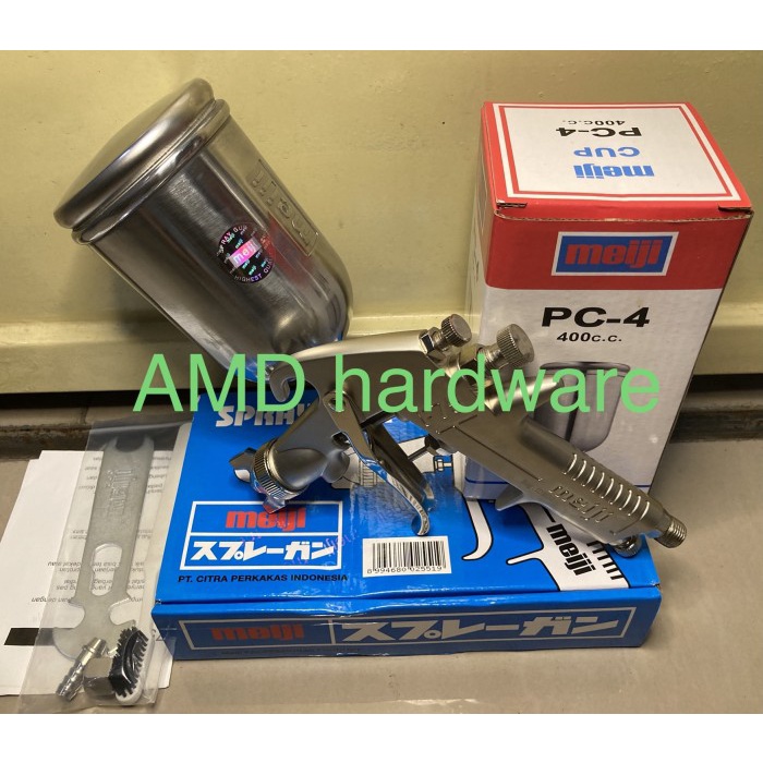 MEIJI JAPAN SPRAY GUN F75 TABUNG ATAS SPET SEMPROTAN CAT KOMPRESOR ORI