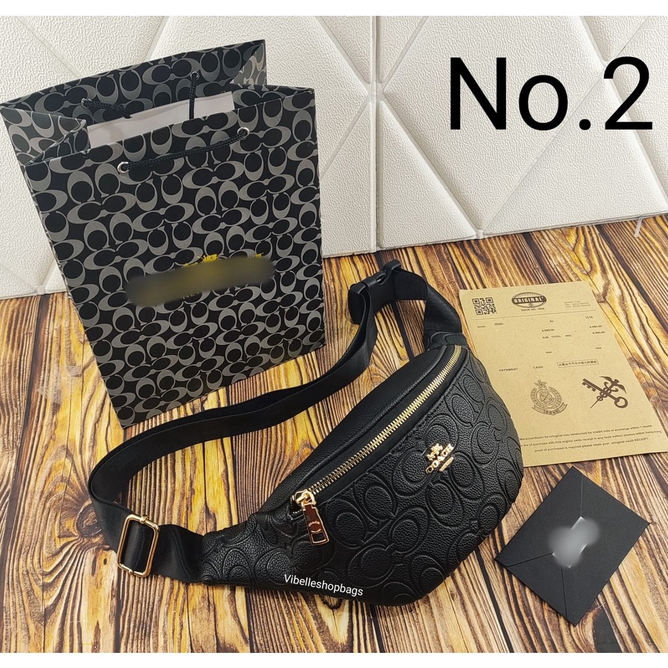 SLKJ-74 WAISTBAG COACH IMPORT FREE PAPERBAG - TAS PINGGANG COAC BUMBAG IMPORT BATAM KUALITAS PREMIUM