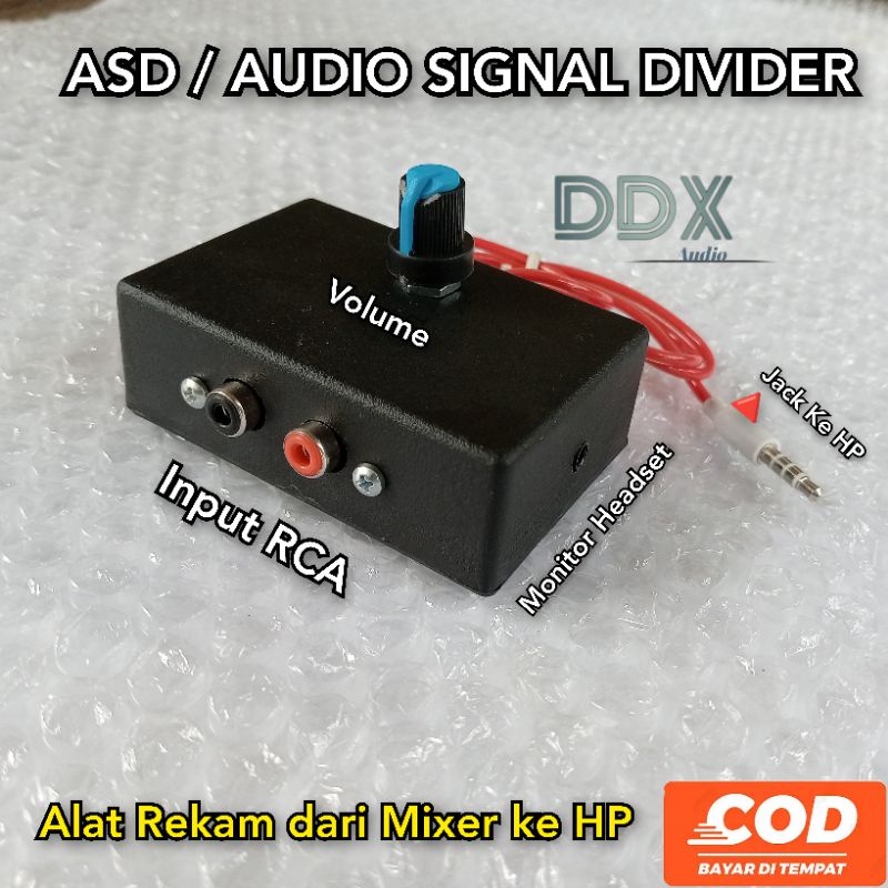 ALAT REKAM DARI MIXER KE HP ANDROID INPUT RCA / ASD (AUDIO SIGNAL DIVIDER) INPUT RCA / FILTER RECORD