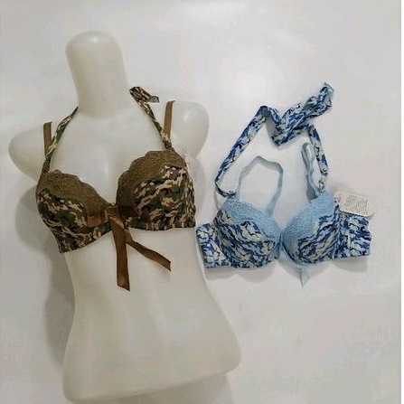 Bra Push Up Tali Leher / Halter Neck Busa Sedang Ada Kawat Kait 2 Cup A