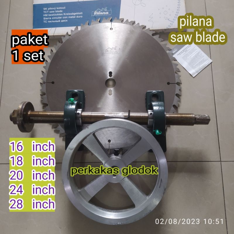 PAKET 1 SET GERGAJI PILANA CIRCULAR SAW TCT 16 INCH X 24 Z PANJANG AS 50 CM GERGAJI TCT BELAH POTONG
