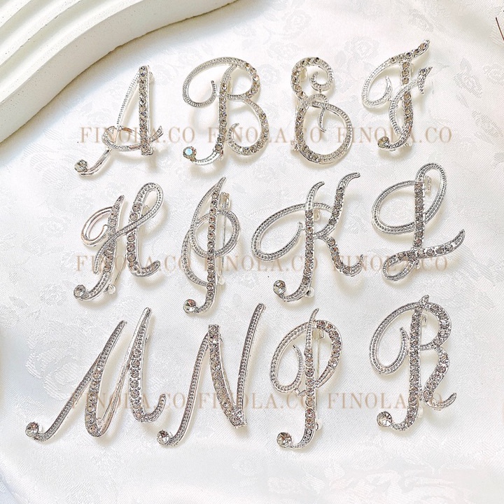 ♧ X 4748 [BISA COD] BROS HURUF PREMIUM / BROS ALPHABET / BROS HURUF INISIAL / BROS JILBAB / BROOCH H