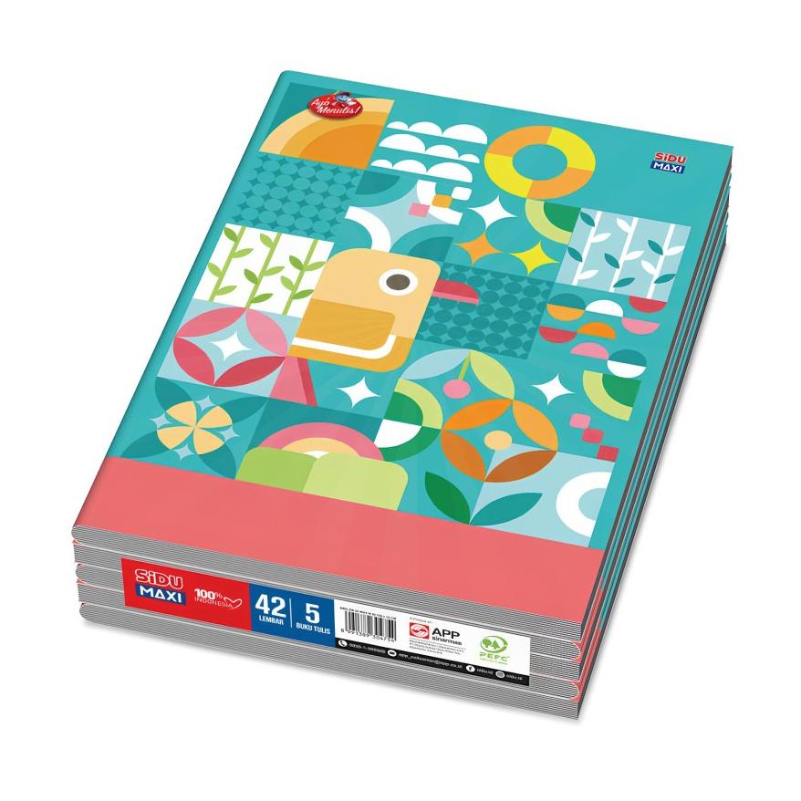 

8.8 Buku Tulis Sinar Dunia Sidu Maxi Boxy Isi 42 Lembar Per Pack Isi 5 Pcs Grosir !!