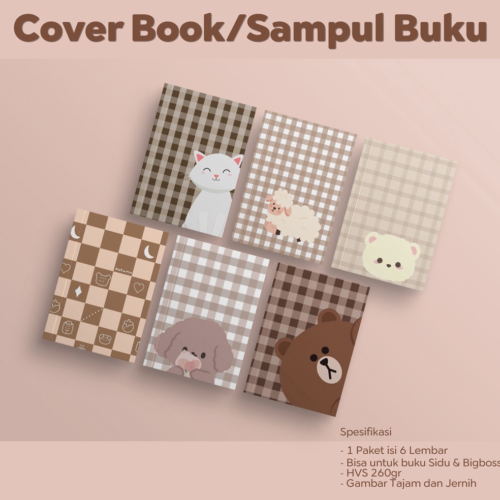 

✯|Stock BanyakCOVER BOOK | SAMPUL BUKU AESTHETIC | SAMPUL BUKU SEKOLAH | BOOK COVER AESTHETIC | CUTE BROWN BEAR❁