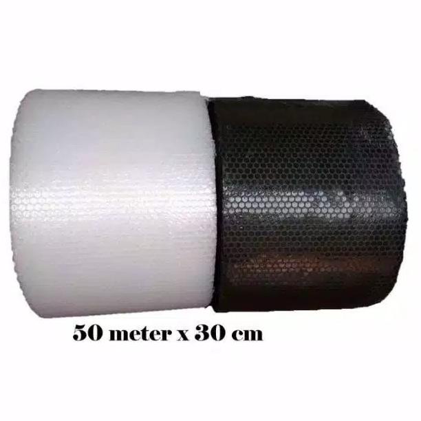 

8.8 Bubble Wrap 30Cm X 50M Hitam Bening Selalu Ready Grosir !!