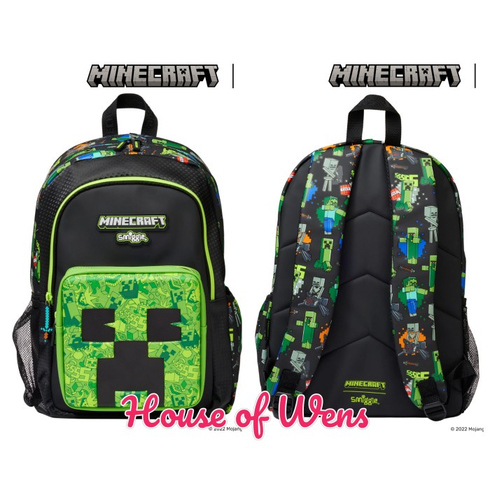 Terlaris Smiggle Minecraft Classic Backpack Original - Tas Backpack Smiggle