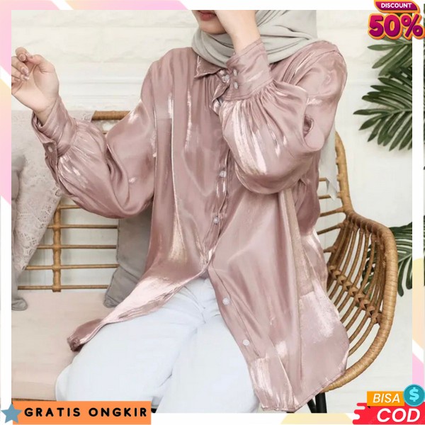 Pakaian Blus Hari Raya Idul Fitri Bluse Lebaran 2023 Baju Perempuuan Bsju Cewek Besar Baajuu Polos A