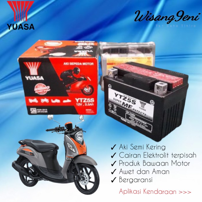 Aki Motor Honda Beat Fi Esp Karbu Cbs Vario 110 Yuasa Ytz5S