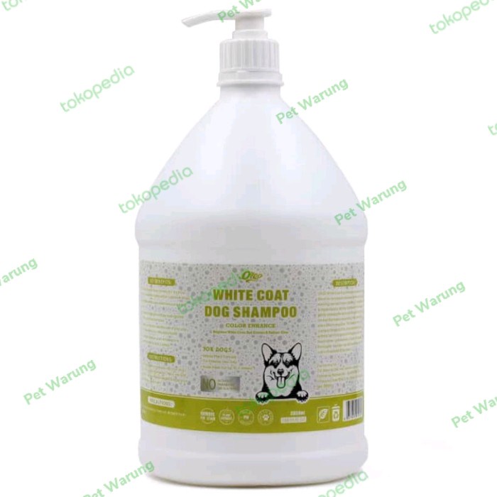 Terlaris Orgo White Coat Dog Shampoo 1L - Shampoo Anjing Bulu Putih