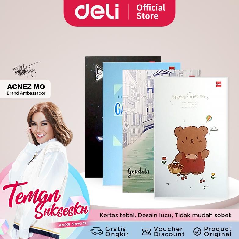 

8.8 [Big Sale] Deli Sewing Notebook / Buku Tulis Sekolah B5 Isi 10 42 Lembar Cnb542 New !!