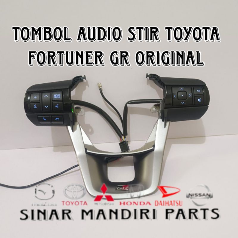 tombol audio stir setir fortuner GR original