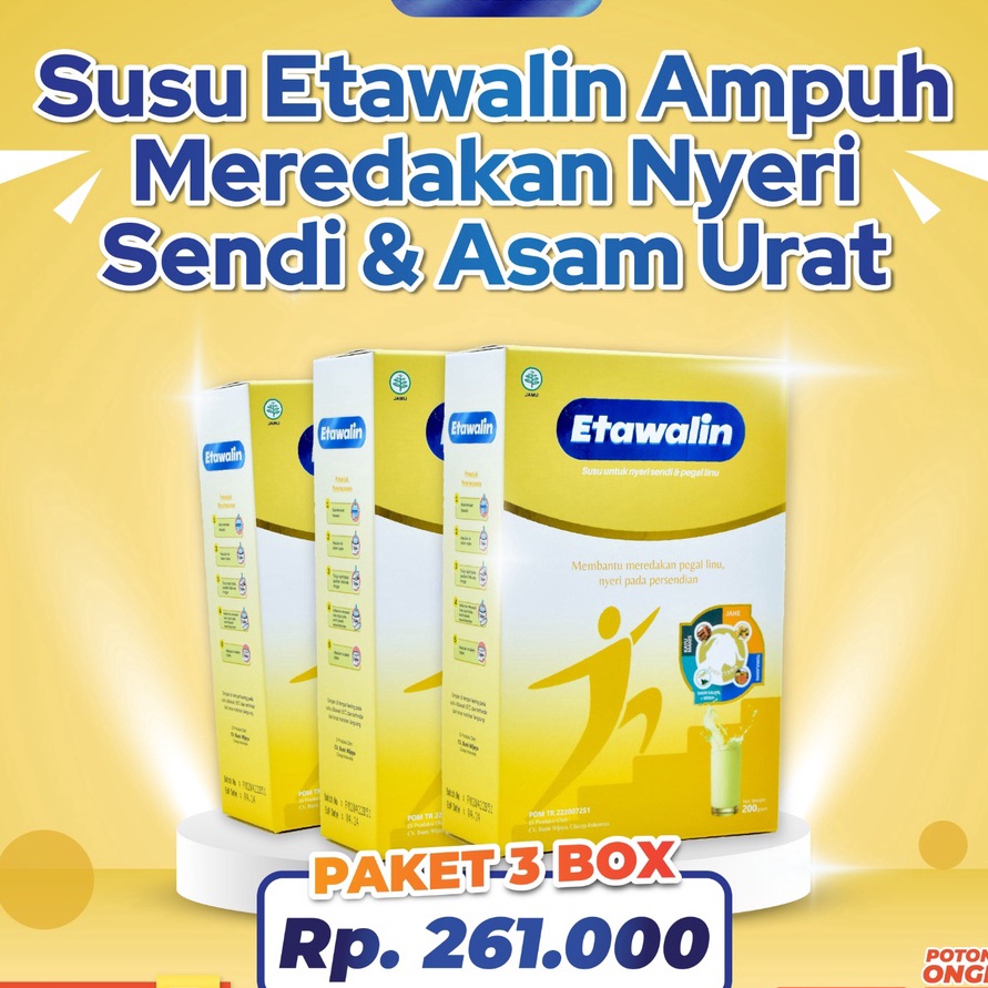 

YHPP4433 [PROMO SALE!!!] Etawalin Susu Kambing Solusi Asam Urat Original 3 Box