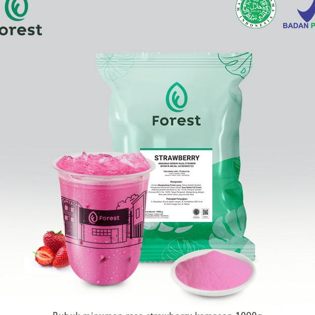 

Best Bubuk Minuman STRAWBERRY Powder - Forest Bubble Drink