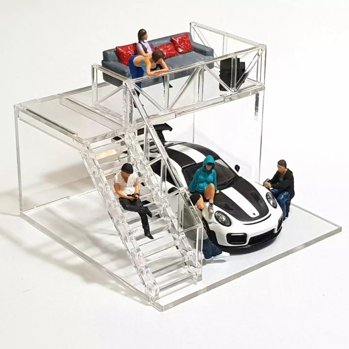 Terlaris Custom Mezzanine Garasi Skala 1-64 88 Diorama Diecast