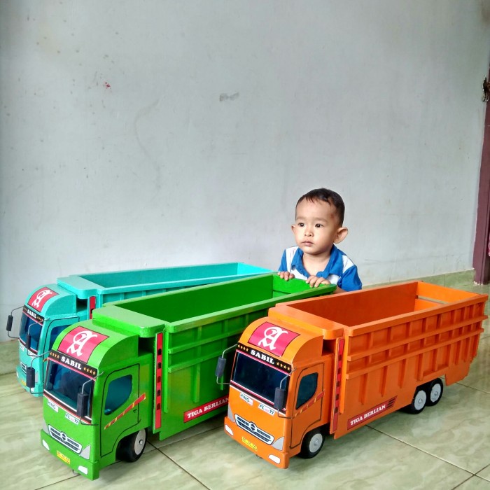 HOT SALE!!! MOBIL MINIATUR TRUK TRONTON OLENG KAYU BESAR TRUCK OLENG MOBILAN TRUK TERLARIS