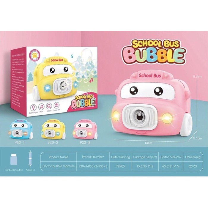 PROMO MAINAN KAMERA BABEL BIS SEKOLAH SCHOOL BUS BUBBLE CAMERA TERBARU