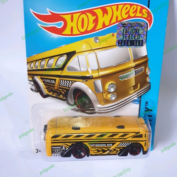 FLASH SALE HOT WHEELS SURFIN SCHOOL BUS FACTORY SEALED 2014 BIS SEKOLAH KUNING HW TERLARIS