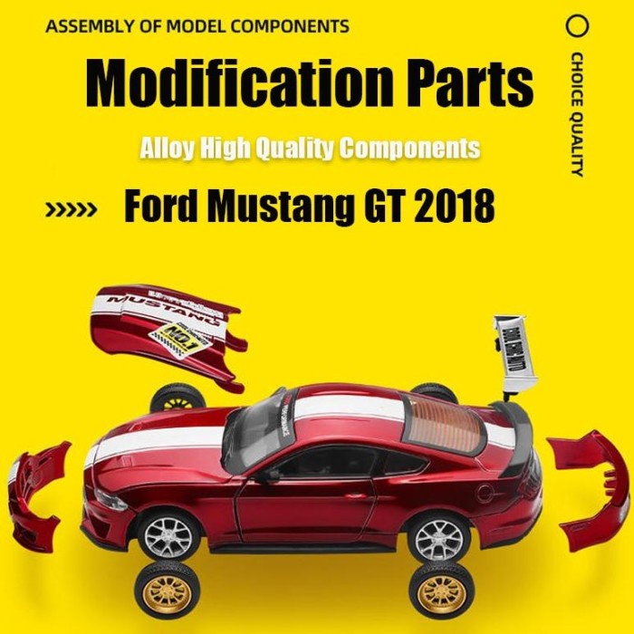 HOT SALE DIECAST MODIFIKASI MAINAN MINIATUR MOBIL MOBILAN FORD MUSTANG GT CCA TERBARU