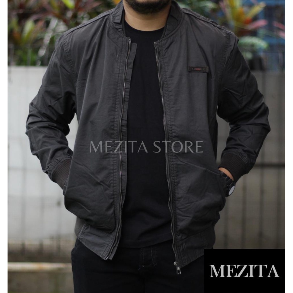 Jaket Bomber Pria Cardinal Casual 321 Abu Tua
