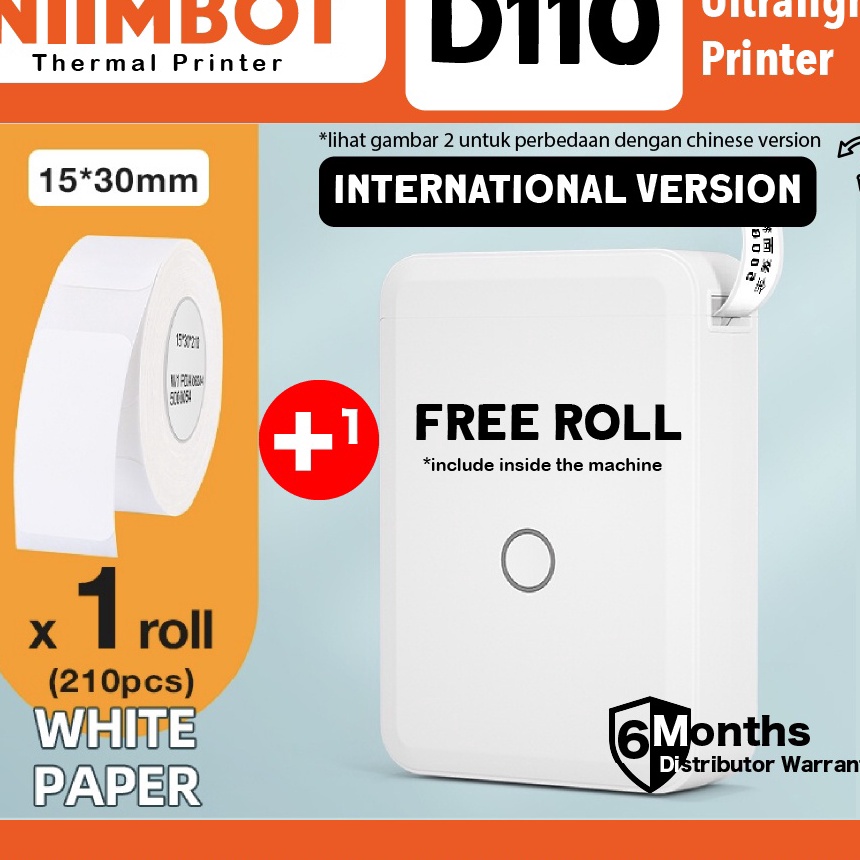 

12.12 ✨Promo✨ [ Free label ] Niimbot D110 Mini Portable Wireless Bluetooth Label Thermal Printer serbuuu !