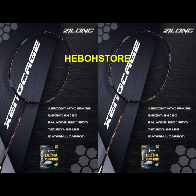 RAKET BADMINTON ZILONG XENOCAGE BULUTANGKIS ZILONG KUAT 36LBS ORIGINAL