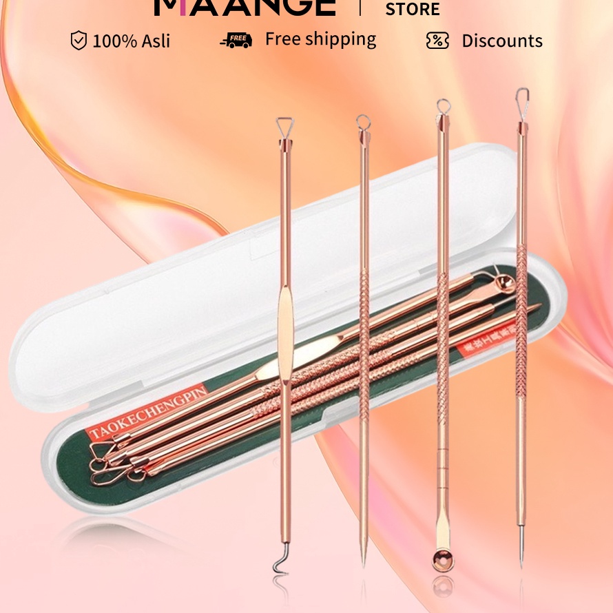Stok Banyak MAANGE 4Pcs/Set Alat Extractor Komedo Blackhead 3003 Ready Stock