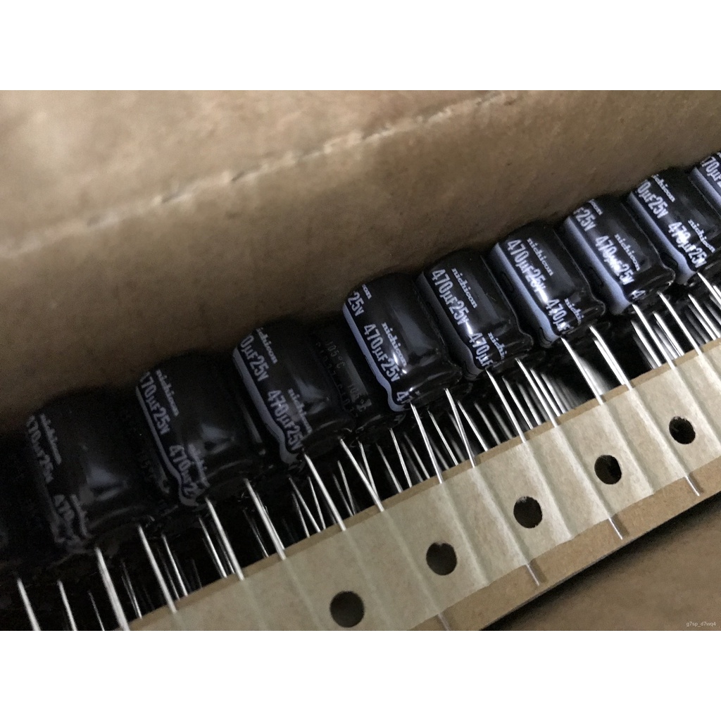 ✅&100pcs Nichicon electrolytic capacitor 25v 470uf HE 10*16 25v470uf high frequency low resistance l