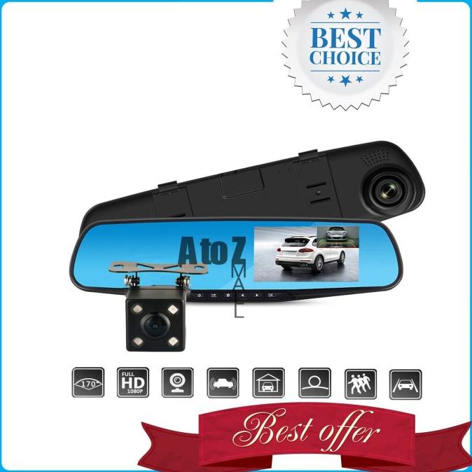 KAMERA CCTV MOBIL CAR DVR FULLHD KACA SPION TENGAH MOBIL DUAL CAMERA