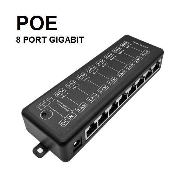 Sale.. Poe Gigabit Poe Injektor 8Port Gigabit Poe Central 8 Port Gigabit  Poe 8 Port Gigabit ZFA