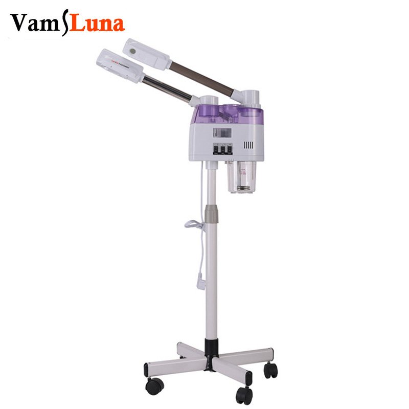 ✅&Hot and Cold Sprayer Machine Facial Steamer Home Spa Ozone Steaming Ion Face Vaporizer Skin Care F