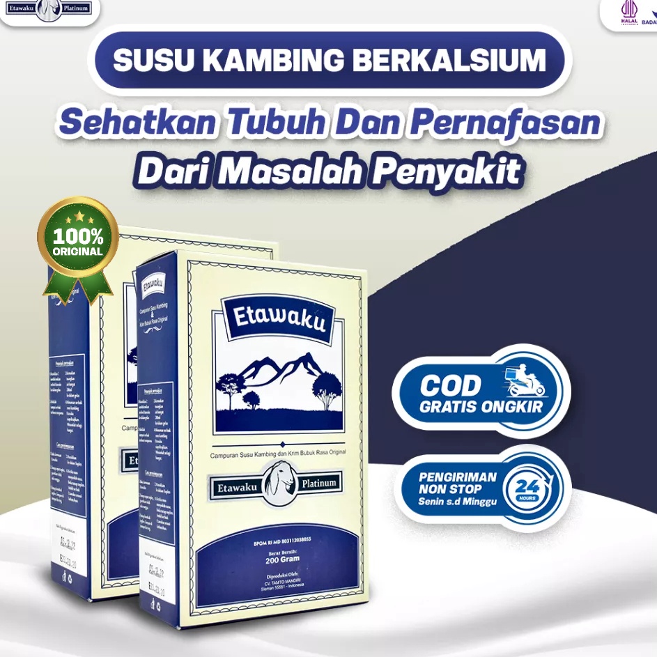 

ぇ CD 62105 Etawaku Platinum - Susu Kambing Untuk Atasi Asma, Bronkhitis, Batuk, Nyeri Tulang & Sendi Original BPOM 200gr (Terbaik) ♔