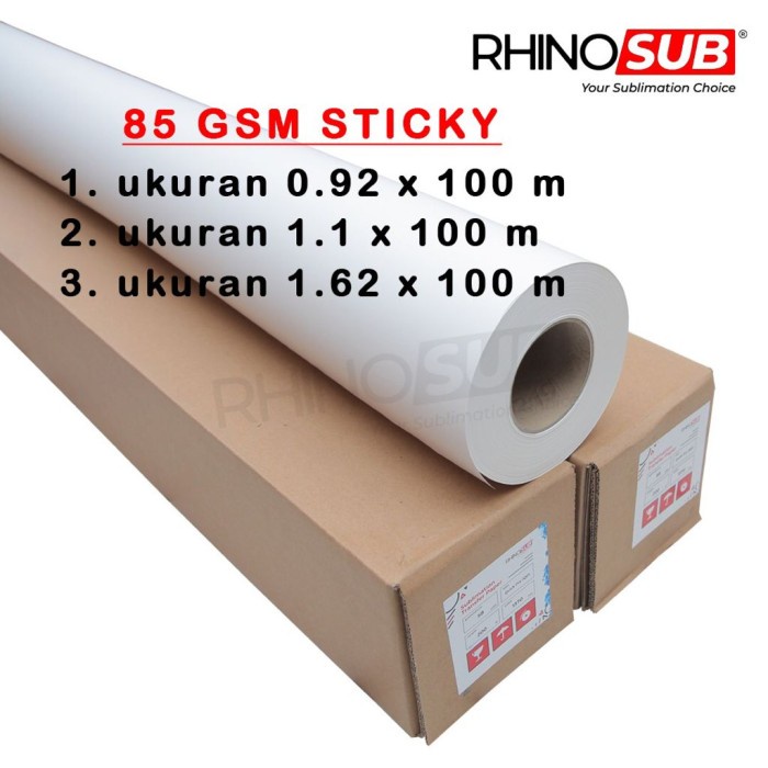 

Best Seller Kertas Sublim Roll Premium Ukuran 92Cm X 100 Meter (85 Gsm Sticky)