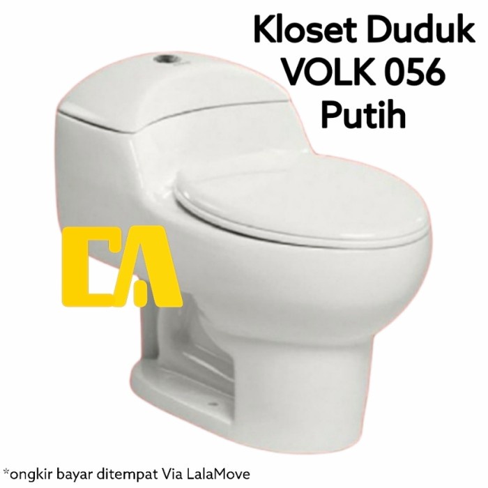 Terlaris Closet / Kloset Duduk Putih Volk 056 Jarak 30Cm