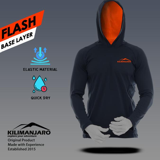 Kilimanjaro Flash - Base Layer Hoodie - Baselayer Kilimanjaro Flash