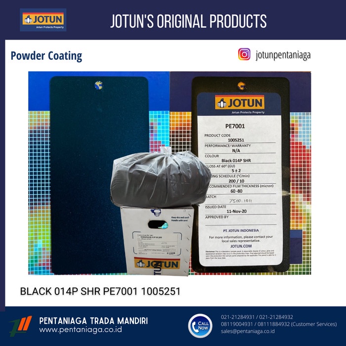 Terlaris Cat Powder Coating Jotun Hitam Texture Pasir 1005251Px20 Pe 7001 Extr