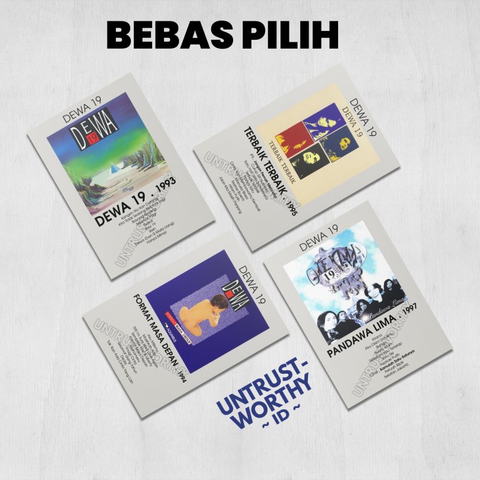 best NEW Poster Dewa 19 Album Ukuran A5
