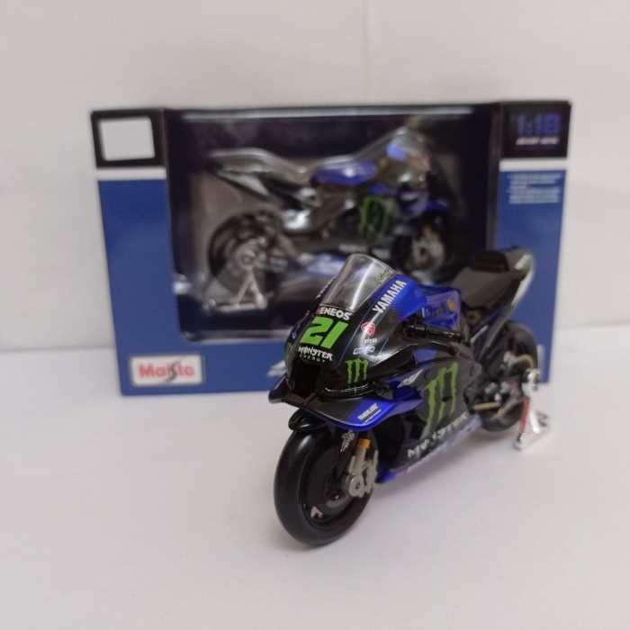 FLASH SALE DIECAST MOTOGP YAMAHA MONSTER 21 FRANCO MORBIDELLI MINIATUR MOTOR GP TERBARU