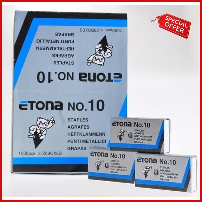 

Arjun- 1 Pack (20 B Kecil) Isi Staples Etona no. 10 Ready
