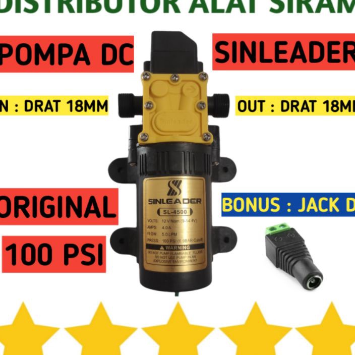 *Paling Laku* POMPA DC 12V 100PSI ORIGINAL SINLEADER ALAT SIRAM STEAM MOTOR MOBIL KENDARAAN AC WATER